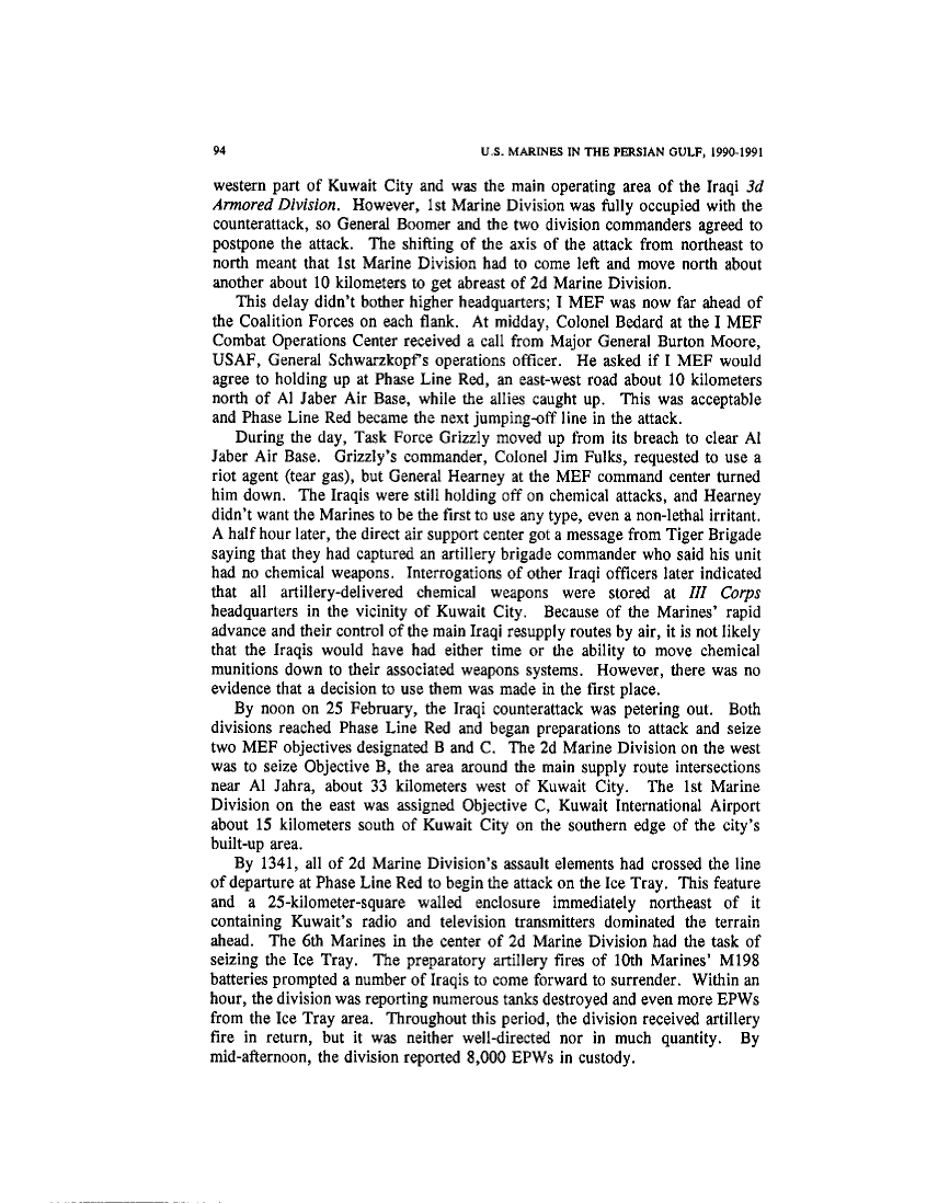 Quilter, Charles J., "US Marines in the Persian Gulf, 1990-1991: With the I Marine Expeditionary Force in Desert Shield and Desert Storm," History and Museums Division, Headquarters, US Marine Corps, Washington, DC, 1993