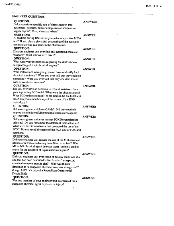 Lead Sheet 13735, Interview of MM-1 operator, 22nd Chemical Company, August 20, 1999