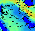 Figure A-74. Locations of the surface observations;