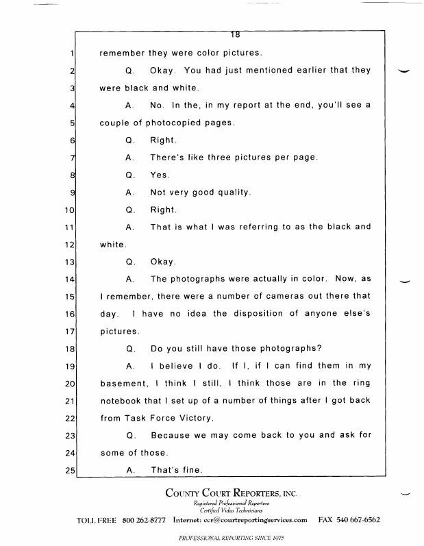 Interview with Lieutenant Colonel Don W. Killgore, October 15, 1997