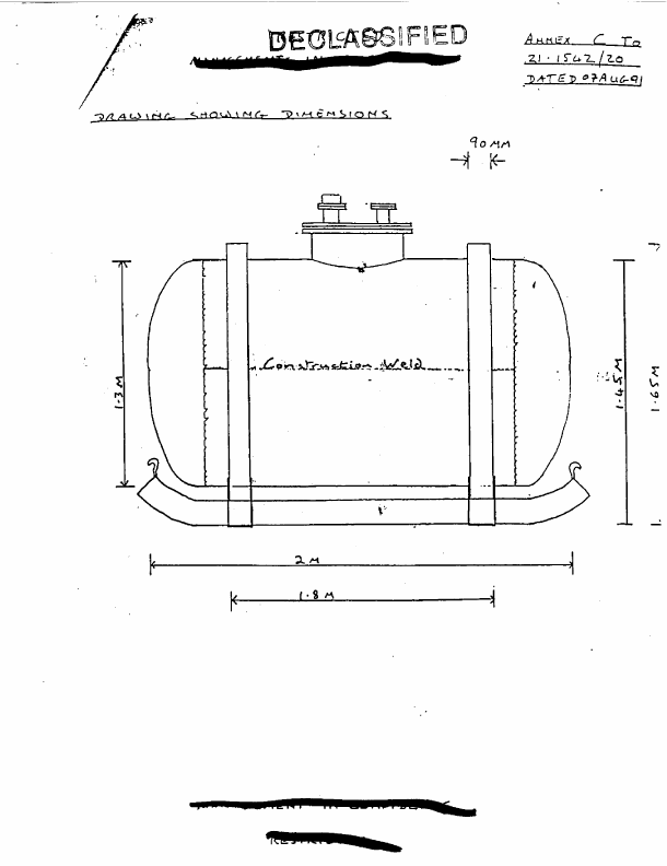 Initial Report from commanding officer, 21st EOD Squadron, Subject: �Suspected Chemical Container,� August 7, 1991