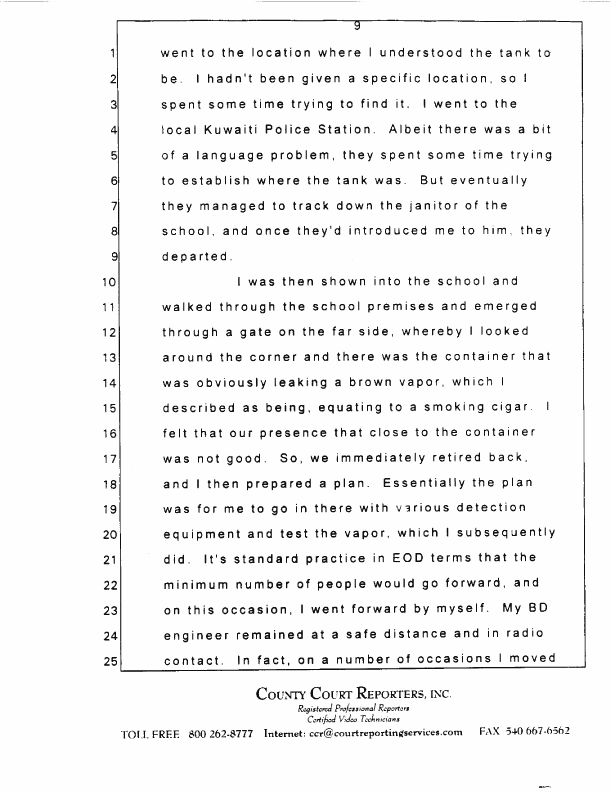 Interview with Major Jonathan Watkinson, October 16, 1997