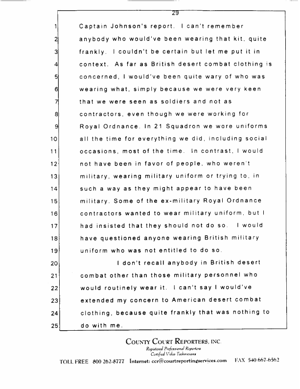 Interview with Major Jonathan Watkinson, October 16, 1997