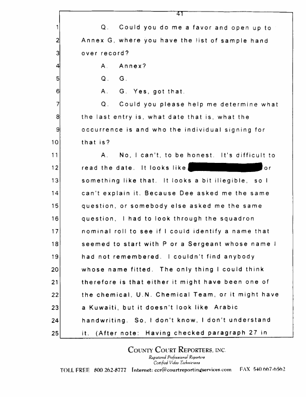 Interview with Major Jonathan Watkinson, October 16, 1997