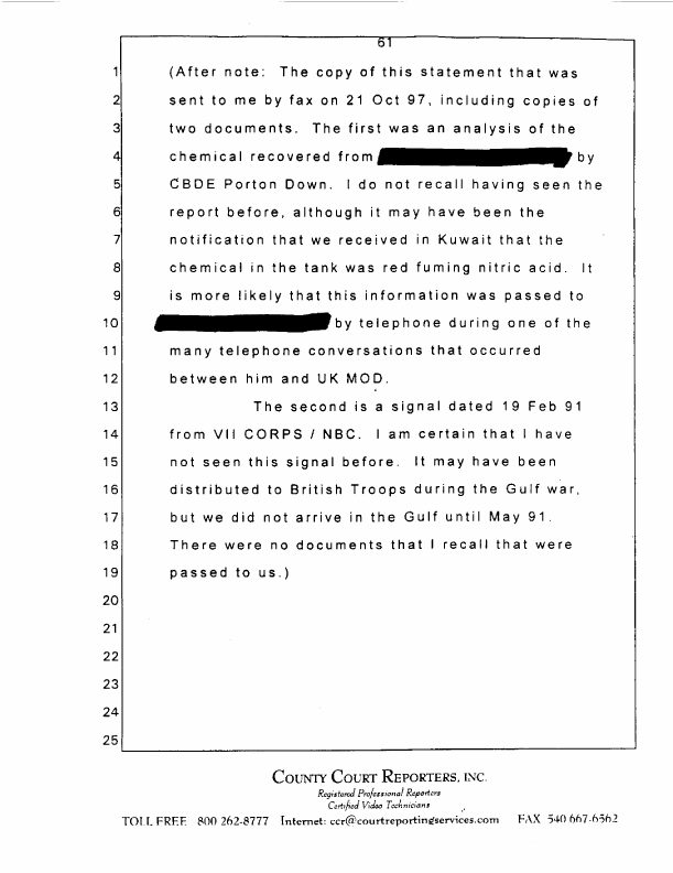  Interview with Major Jonathan Watkinson, October 16, 1997