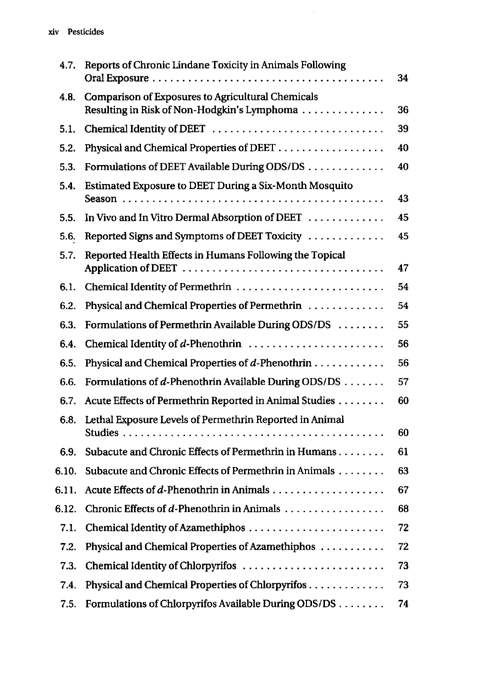 Cecchine, G., BA Golomb, LH Hilborne, DM Spektor, and C.R. Anthony, A Review of the Scientific Literature as it Pertains to Gulf War Illnesses: Pesticides, RAND, Volume 8: June 2000.