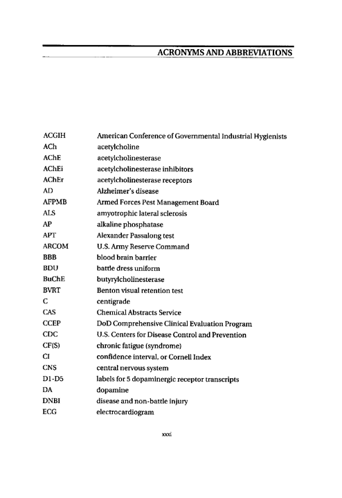 Cecchine, G., BA Golomb, LH Hilborne, DM Spektor, and C.R. Anthony, A Review of the Scientific Literature as it Pertains to Gulf War Illnesses: Pesticides, RAND, Volume 8: June 2000.