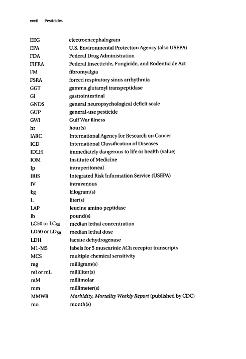 Cecchine, G., BA Golomb, LH Hilborne, DM Spektor, and C.R. Anthony, A Review of the Scientific Literature as it Pertains to Gulf War Illnesses: Pesticides, RAND, Volume 8: June 2000.