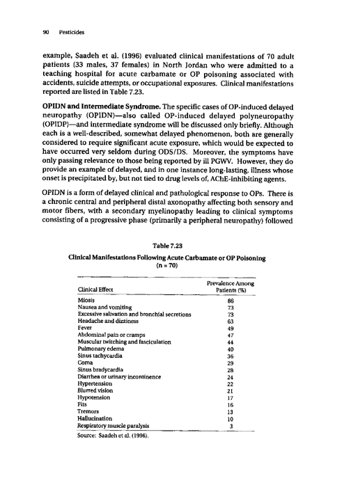 Cecchine, G., et al., �A Review of the Scientific Literature as it Pertains to Gulf War Illnesses: Pesticides,� vol. 8, RAND, 2000, p. 87-107.