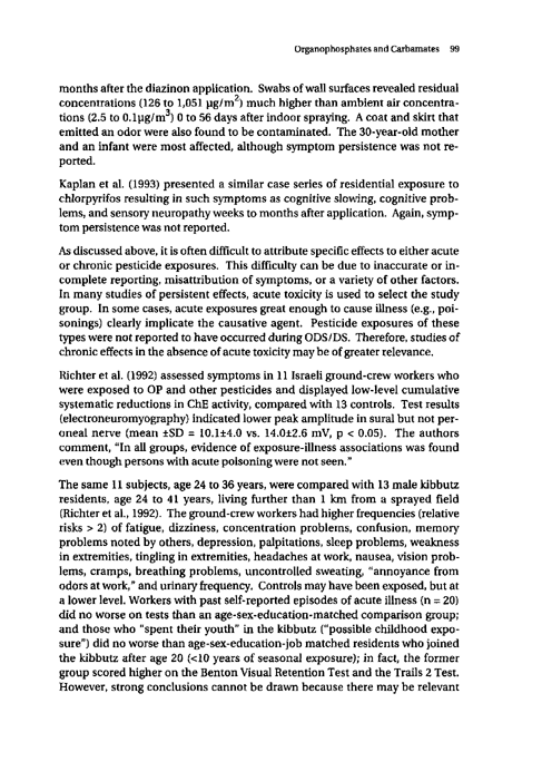 Cecchine, G., et al., �A Review of the Scientific Literature as it Pertains to Gulf War Illnesses: Pesticides,� vol. 8, RAND, 2000, p. 87-107.