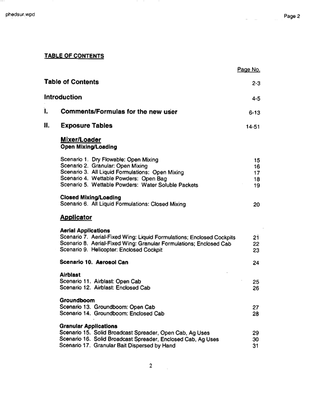  US Environmental Protection Agency, EPA Office of Pesticide Programs, �PHED Surrogate Exposure Guide,� August 1998.
