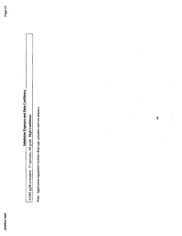   US Environmental Protection Agency, Office of Pesticide Programs, �PHED Surrogate Exposure Guide,� August 1998.