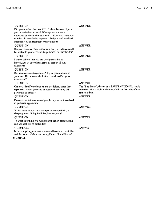   Lead Sheet #21530, Interview with MAG26/VMO-1 quality assurance senior supervisor, February 4, 1999.