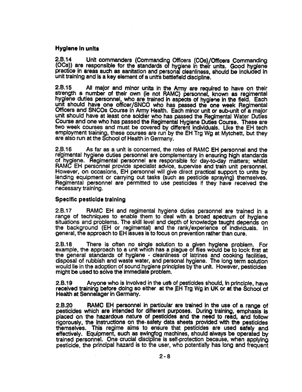 United Kingdom, Ministry of Defence, �Organophosphate Pesticide Investigation Team Substantive Report,� December 6, 1996, p. 3-7.