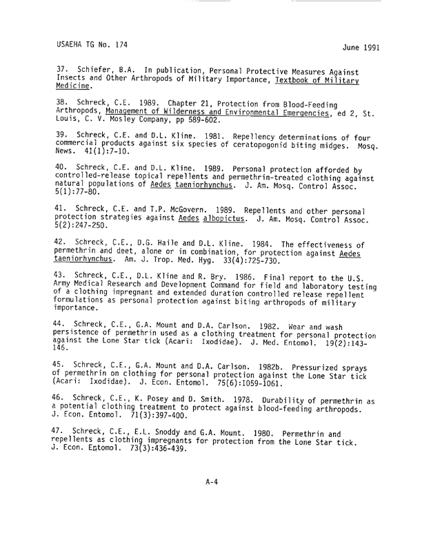   Coulston International Corporation, Label with Directions for Use for Permethrin Arthropod Repellent,  Easton, PA, May 1990.