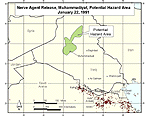 Nerve Agent Release, Muhammadiyat, Potential Hazard Area January 22, 1991