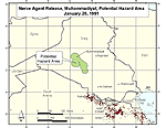 Nerve Agent Release, Muhammadiyat, Potential Hazard Area January 26, 1991